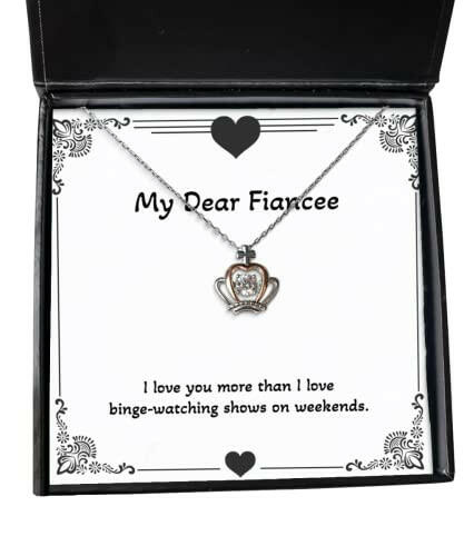 nice fiancee gifts i love you more than i love binge watching shows on inspirational holiday crown pendant necklace from christmas new years valentines day easter mothers day fathers day