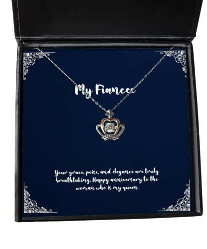 your grace poise and elegance are truly breathtaking happy crown pendant necklace fiancee jewelry unique gifts for fiancee cute fiancee gift ideas gifts for your fiancee personalized gifts