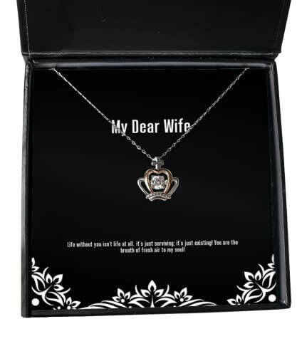 life without you isnt life at all its just surviving its just existing you crown pendant necklace wife jewelry fancy for wife
