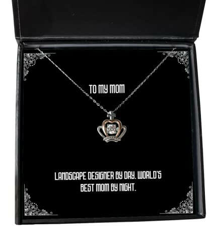 sarcastic mom crown pendant necklace landscape designer by day worlds best mom by night present for mom gag gifts from son daughter