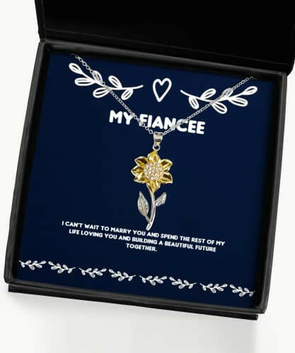 new fiancee gifts i cant wait to marry you and spend the rest of my unique birthday sunflower pendant necklace gifts for gifts for fiancee gift ideas for fiancee what to get my fiancee
