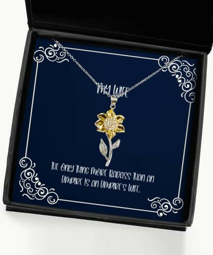 inspire wife the only thing more badass than an umpire is an umpires beautiful christmas sunflower pendant necklace for wife