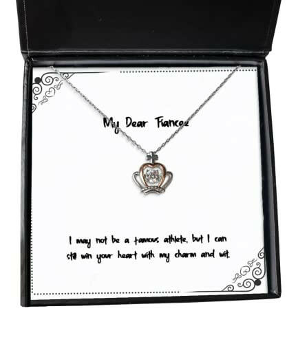 epic fiancee gifts i may not be a famous athlete but i can still win your heart epic holiday crown pendant necklace from engagement present engagement gift betrothal gift promise ring