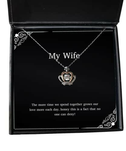 new wife gifts the more time we spend together grows our love more each day honey birthday crown pendant necklace for wife