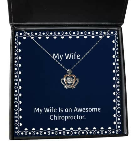 new wife crown pendant necklace my wife is an awesome chiropractor present for special from husband