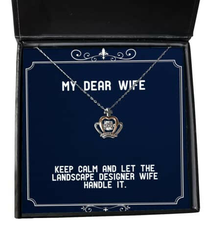 inspirational wife gifts keep calm and let the landscape designer wife nice holiday crown pendant necklace gifts for wife hanukkah gifts kwanzaa gifts birthday gifts wedding