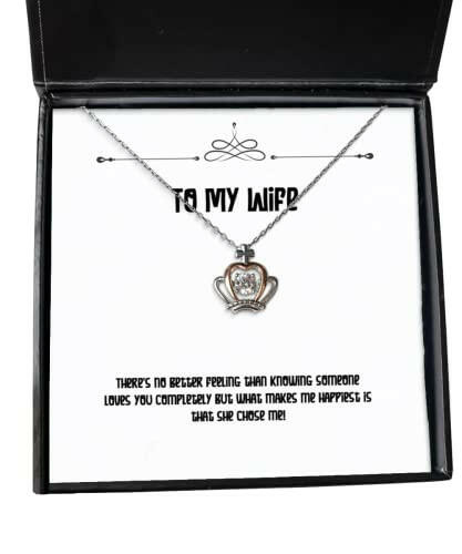 cheap wife theres no better feeling than knowing someone loves you completely but unique holiday crown pendant necklace from wife