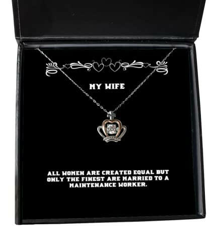 funny wife crown pendant necklace all women are created equal but only the finest are married to special for wife christmas