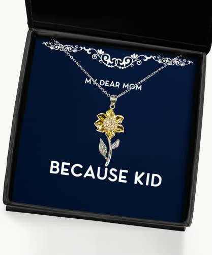 unique idea mom sunflower pendant necklace because kid gifts for mom present from son for mom