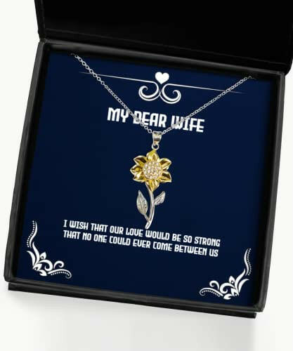 fancy wife gifts i wish that our love would be so strong that no one could cool holiday sunflower pendant necklace from wife
