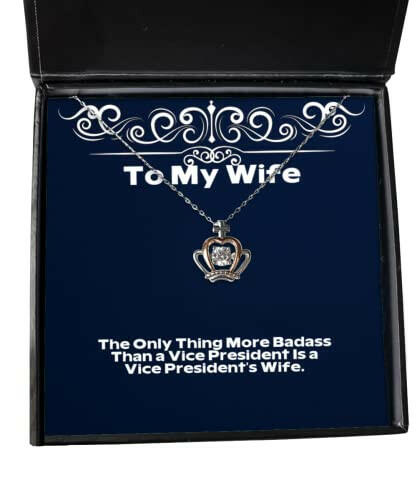 useful wife crown pendant necklace the only thing more badass than a vice president is a present for wife brilliant from husband