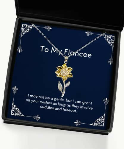 fiancee gifts for i may not be a genie but i can grant all your best fiancee sunflower pendant necklace jewelry from christmas hanukkah kwanzaa new years eve valentines day easter