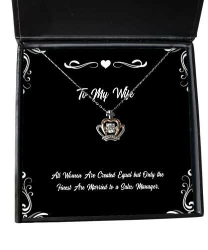 inspirational wife crown pendant necklace all women are created equal but only the finest are motivational for wife holiday
