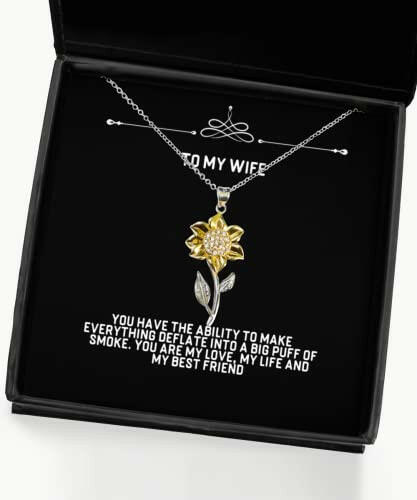 you have the ability to make everything deflate into a big puff of smoke you sunflower pendant necklace wife jewelry new for wife