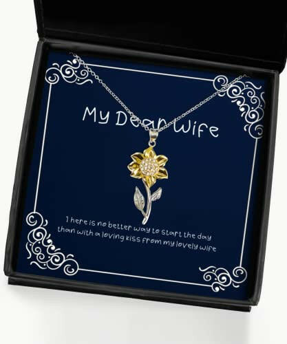 there is no better way to start the day than sunflower pendant necklace wife present from husband beautiful jewelry for wife sunflower jewelry sunflower gifts wife gift wife jewelry