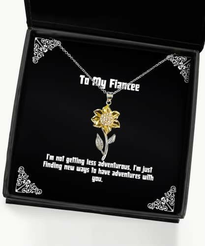 cool fiancee gifts im not getting less adventurous im just unique idea birthday sunflower pendant necklace gifts for birthday present sunflower necklace gift for her stainless steel