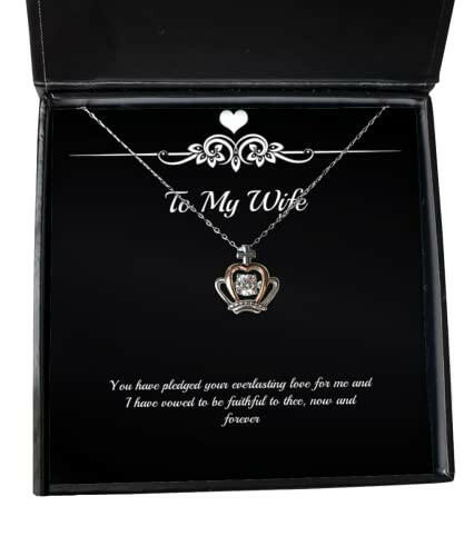 love wife you have pledged your everlasting love for me and i have vowed to be faithful to wife crown pendant necklace from husband