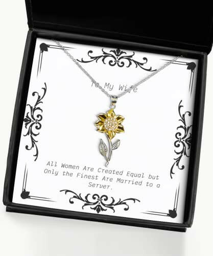 fun wife gifts all women are created equal but only the finest are married to a fancy christmas sunflower pendant necklace from wife