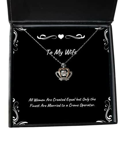 special wife all women are created equal but only the finest are married to a crane wife crown pendant necklace from husband