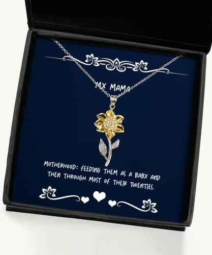 fancy mama gifts motherhood feeding them as a baby and then through most of their twenties mama sunflower pendant necklace from daughter
