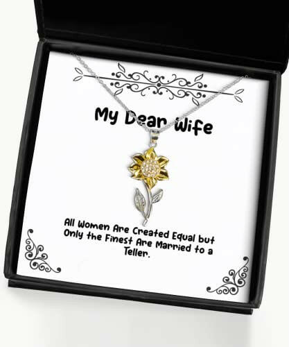 nice wife gifts all women are created equal but only the finest are married to a holiday sunflower pendant necklace for wife sunflower jewelry sunflower gifts wife jewelry