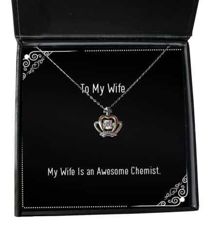 epic wife crown pendant necklace my wife is an awesome chemist new for christmas
