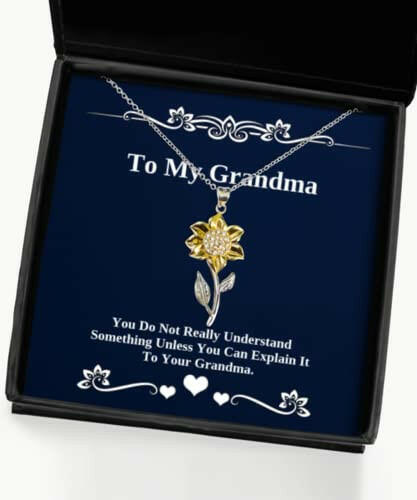 you do not really understand something unless sunflower pendant necklace grandma present from granddaughter motivational for grandmom