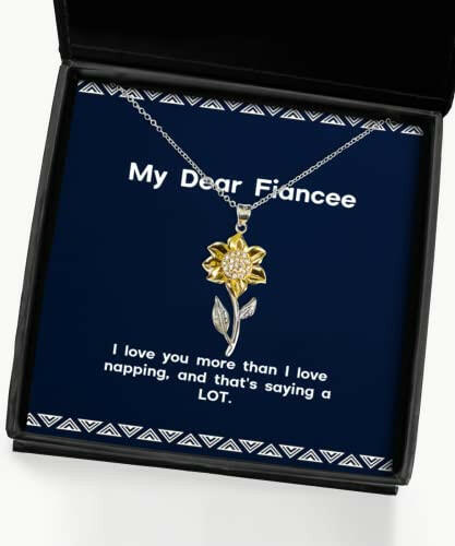 new fiancee gifts i love you more than i love napping and thats saying a new holiday sunflower pendant necklace gifts for engagement present engagement gift betrothal gift promise ring