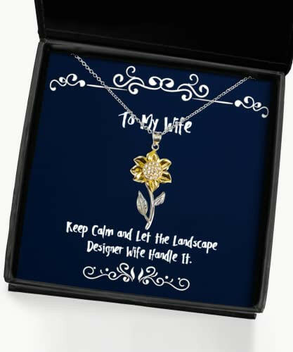 best wife sunflower pendant necklace keep calm and let the landscape designer wife handle it nice gifts for wife
