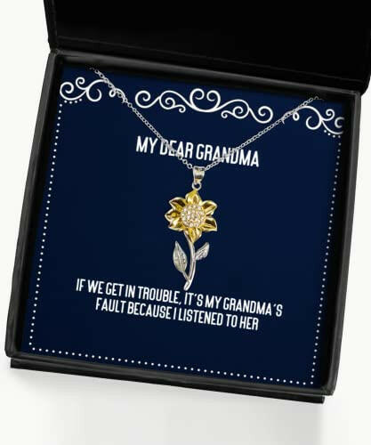 love grandma gifts if we get in trouble its my grandmas fault because i nice christmas sunflower pendant necklace gifts for grandmom