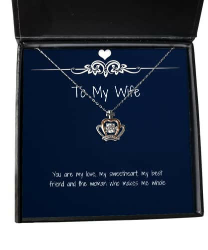 reusable wife you are my love my sweetheart my best friend and the woman who reusable holiday crown pendant necklace from wife