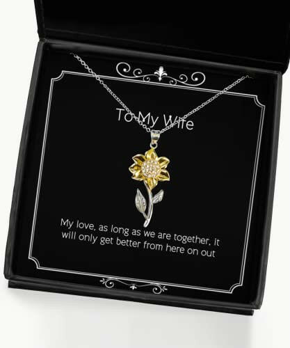 wife gifts for wife my love as long as we are together it unique idea wife sunflower pendant necklace jewelry from husband present wifes present wifes gift