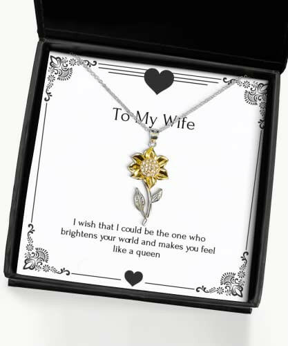 love wife gifts i wish that i could be the one who brightens your world and fun holiday sunflower pendant necklace from wife gift ideas for wife wife gift guide best gifts for wife