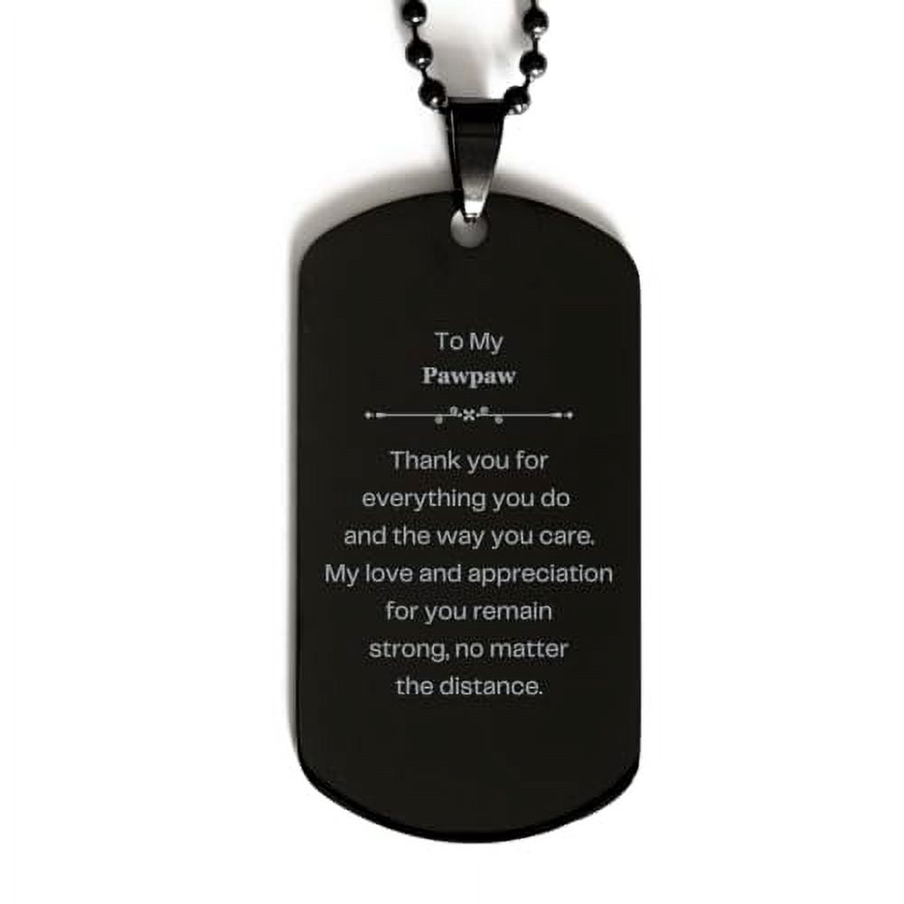 amangny engraved black dog tag pawpaw thank you gifts for him unique appreciation keepsake for pawpaw veterans day birthday christmas gifts idea
