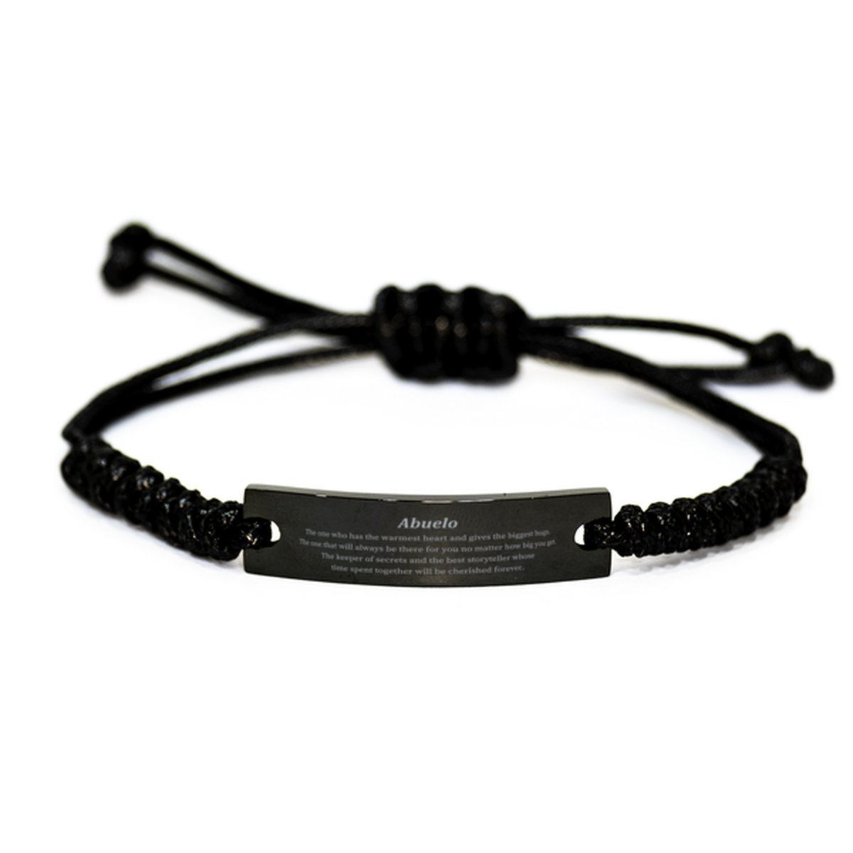 abuelo black rope bracelet the keeper of secrets perfect christmas gift for abuelo inspirational jewelry for grandpa