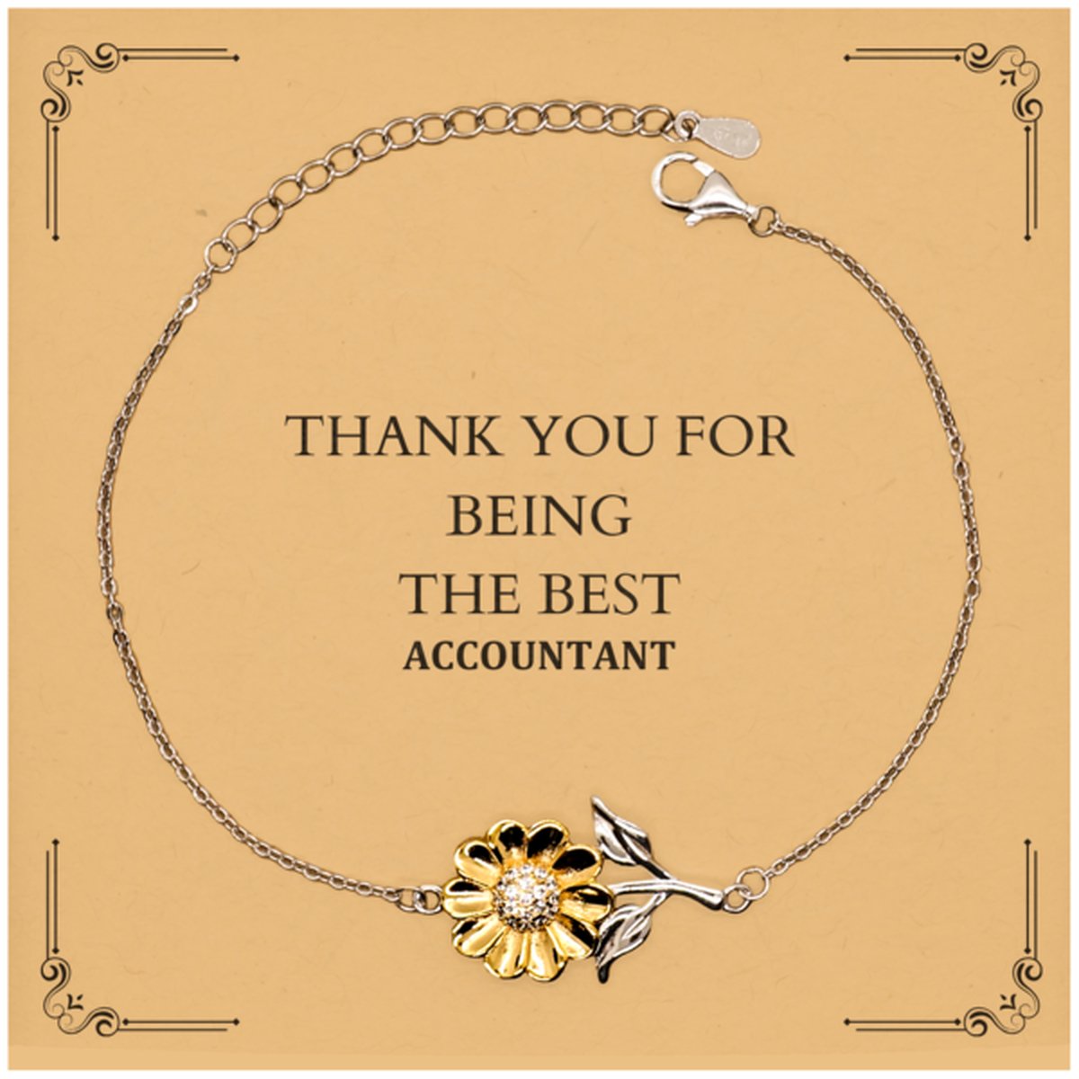accountant sunflower bracelet best accountant gift for the holidays thank you for being the best accountant unique and inspirational token of appreciation for accountants