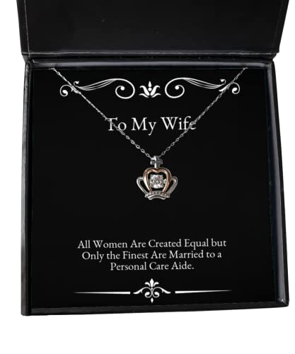 all women are created equal but only the finest are married to a personal care crown pendant necklace wife jewelry cool for wife