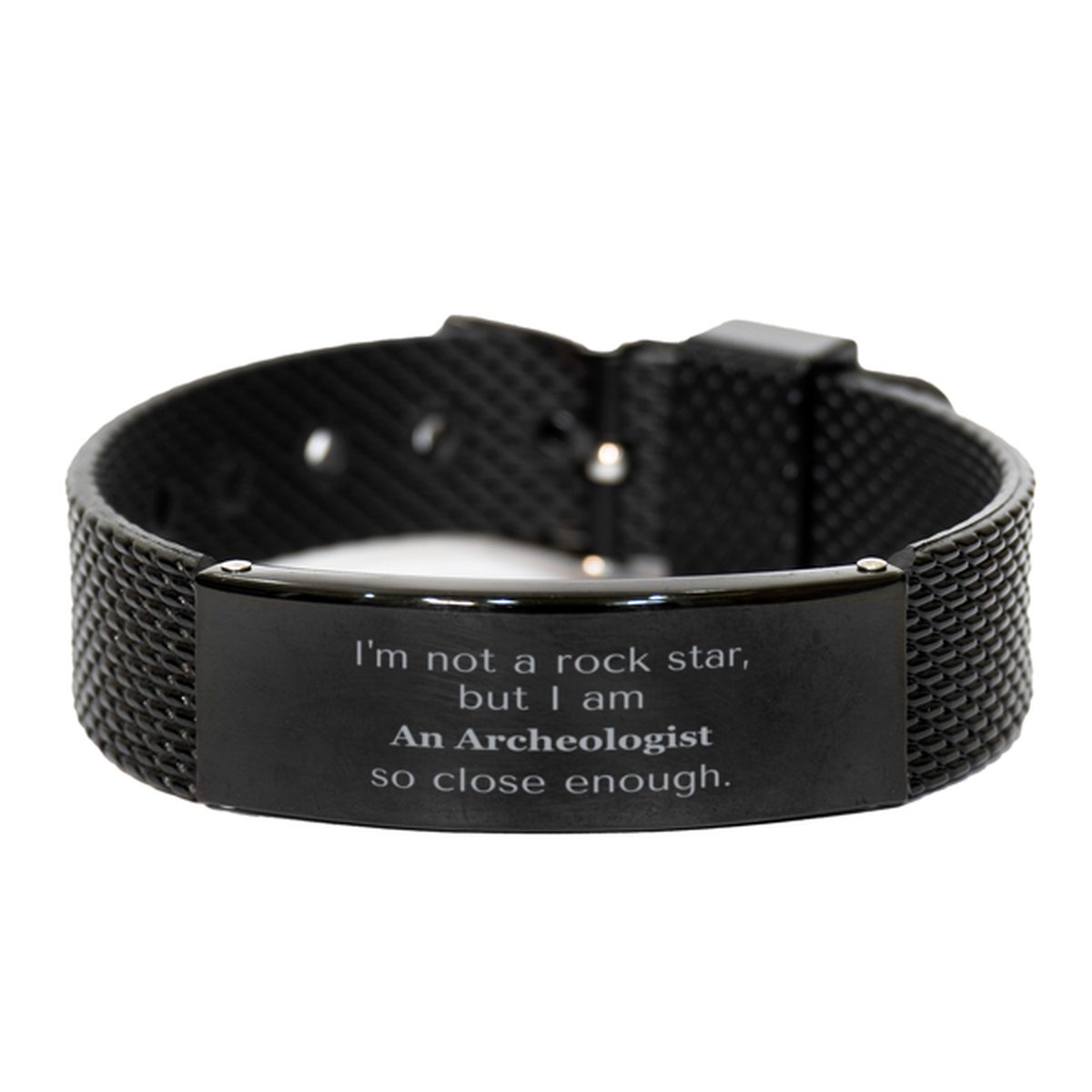 archaeologist black shark mesh bracelet not a rockstar but so close perfect graduation gift for history buffs and jewelry enthusiasts