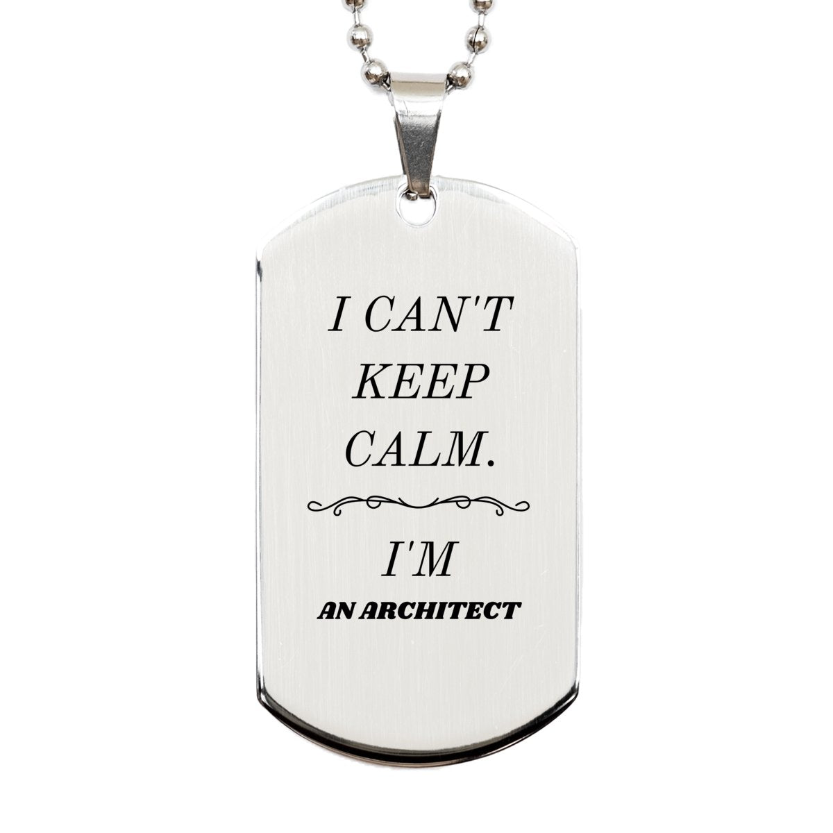 architect engraved silver dog tag i cant keep calm perfect birthday gift for confidence and inspiration in architecture lovers