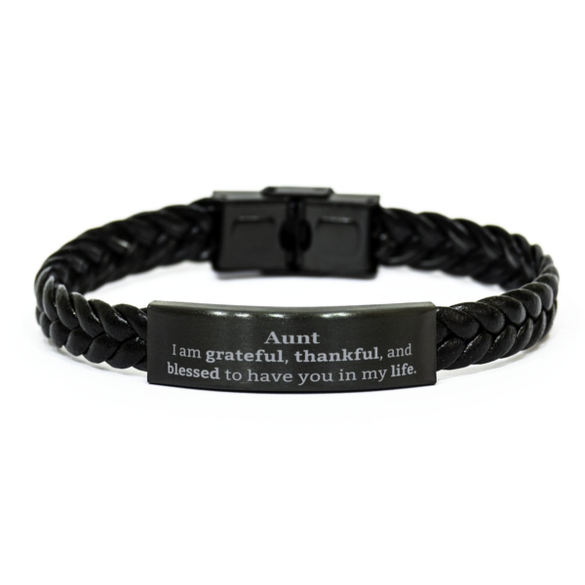 aunt appreciation gifts i am grateful thankful and blessed thank you braided leather bracelet for aunt birthday inspiration gifts for aunt