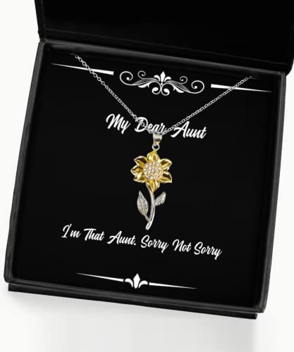 aunt gifts for im that aunt sorry not sorry special aunt sunflower pendant necklace from