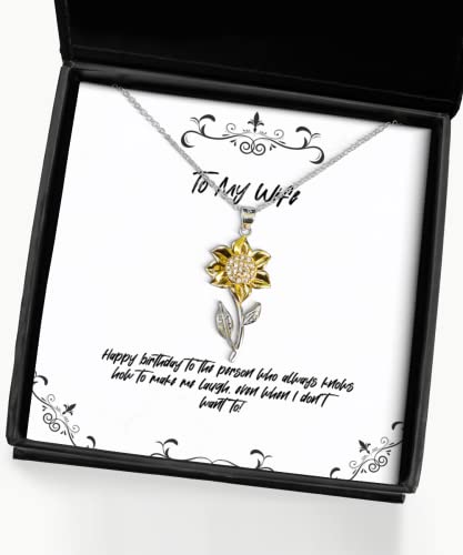 beautiful wife gifts happy birthday to the person who always knows how to make wife sunflower pendant necklace from husband birthdaygift ideas unique birthdaygifts inexpensive birthdaygifts