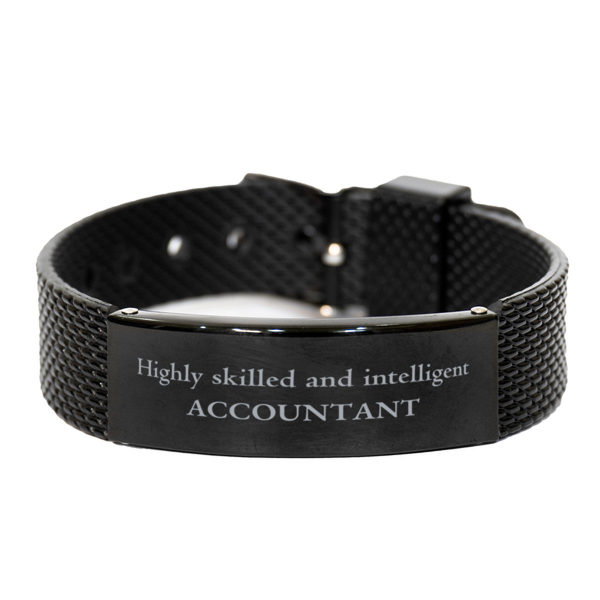 best accountant gifts highly skilled and intelligent appreciation birthday black shark mesh bracelet for accountant men women friends coworkers