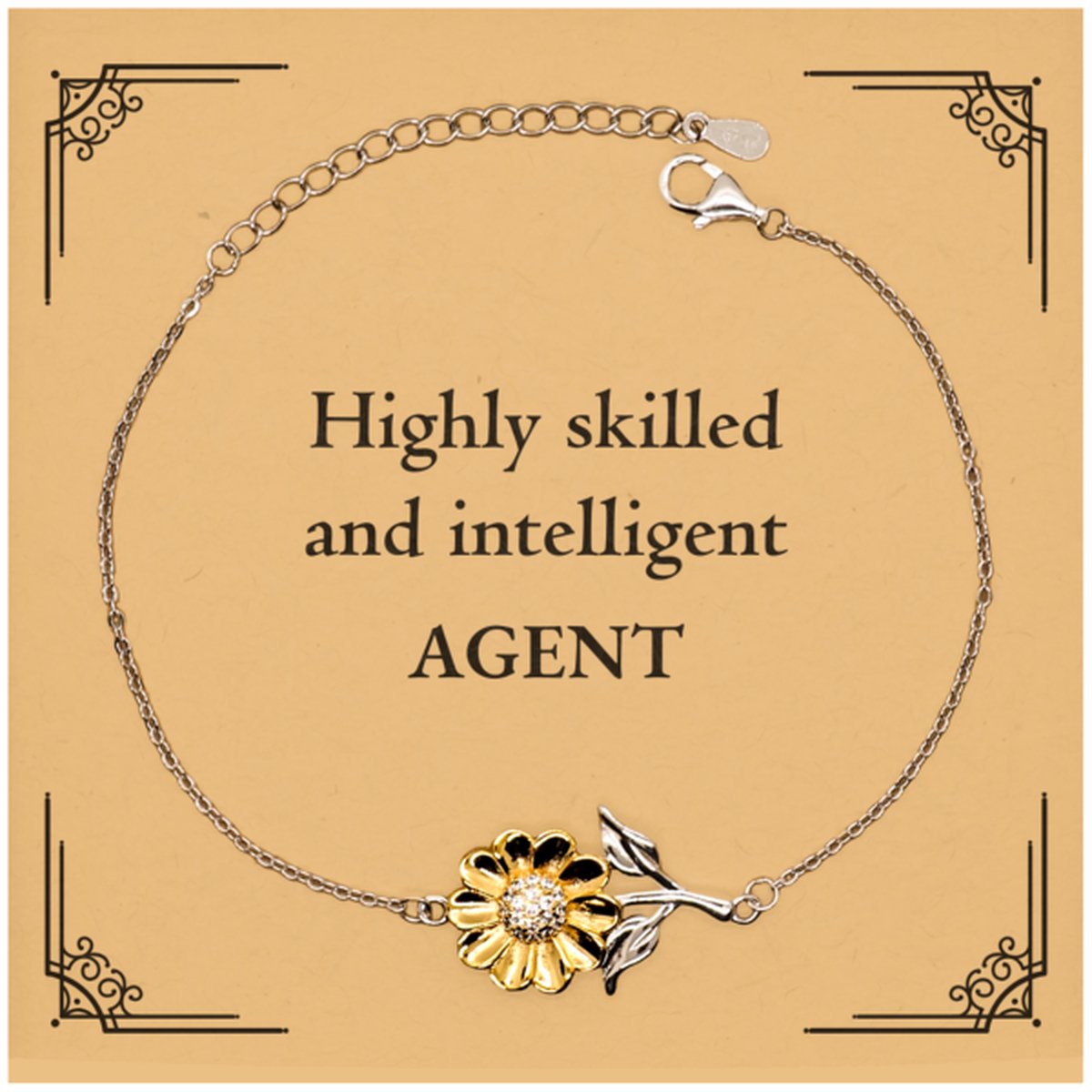 best agent gifts highly skilled and intelligent appreciation birthday sunflower bracelet for agent men women friends coworkers