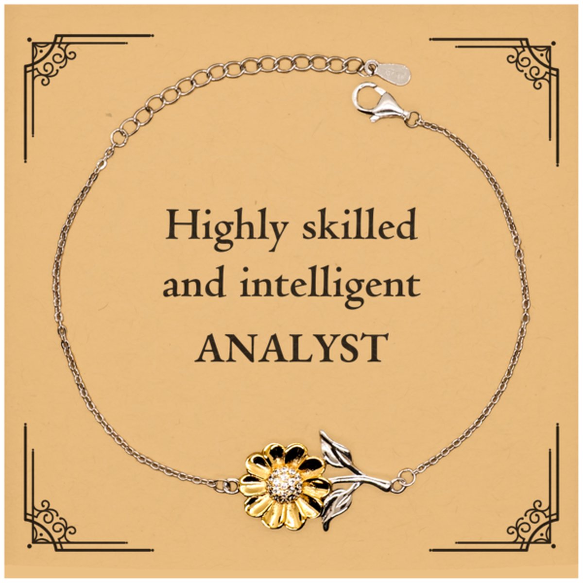 best analyst gifts highly skilled and intelligent appreciation birthday sunflower bracelet for analyst men women friends coworkers
