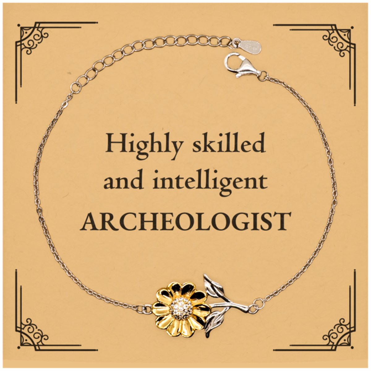 best archeologist gifts highly skilled and intelligent appreciation birthday sunflower bracelet for archeologist men women friends coworkers