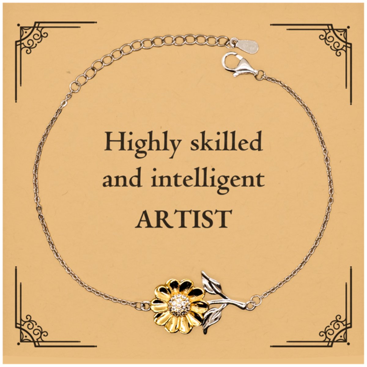 best artist gifts highly skilled and intelligent appreciation birthday sunflower bracelet for artist men women friends coworkers