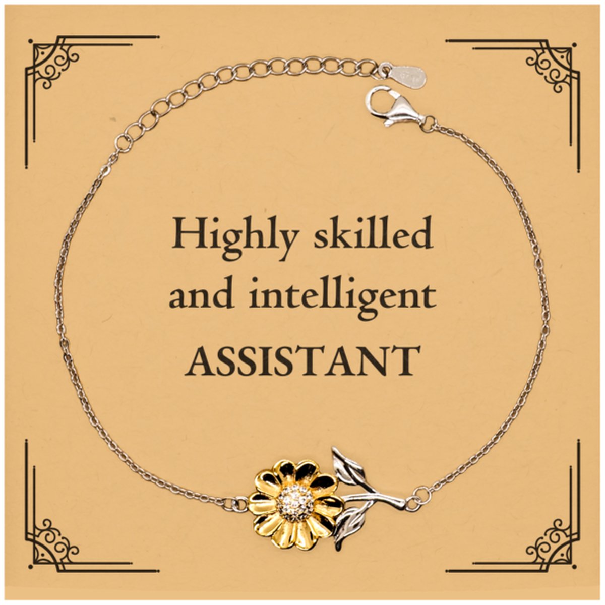 best assistant gifts highly skilled and intelligent appreciation birthday sunflower bracelet for assistant men women friends coworkers