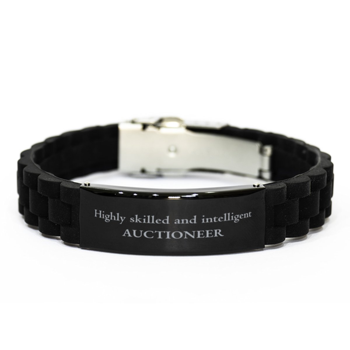 best auctioneer gifts highly skilled and intelligent appreciation birthday black glidelock clasp bracelet for auctioneer men women friends coworkers