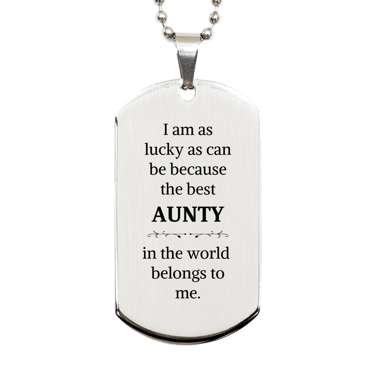 best aunty ever engraved silver dog tag gift for birthday and holidays unique aunty gift for confidence and inspiration aunty dog tag with engraved quote